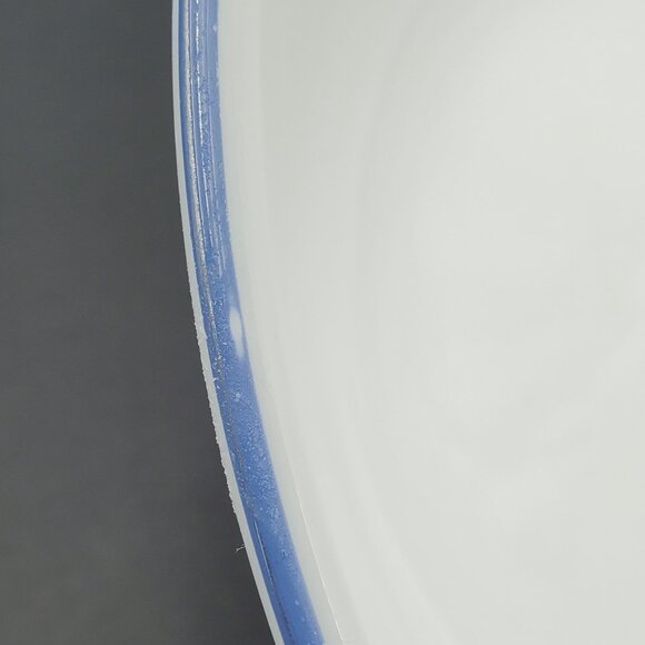 Corelle Slate Indigo Allegro Serving Bowl Blue Band White Medium Vegetable Bowl - Picture 6 of 6